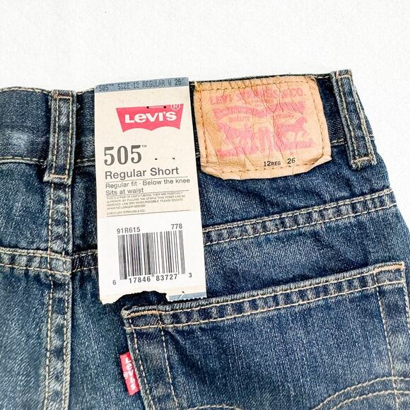 Levi's 505 Regular Short Denim Jeans Size 12 x 26 Inseam NWT - Picture 3 of 5